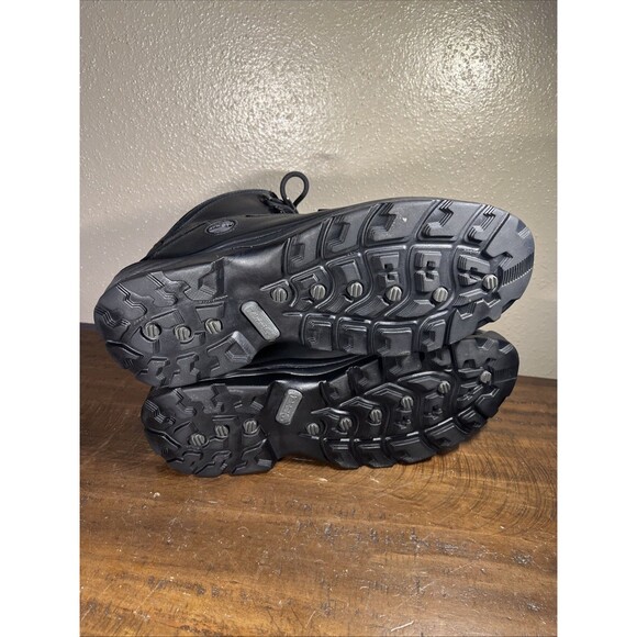 Men Timberland Ledge Black Leather Lace Up Waterproof Hiking Boots 12122 Size 13 - Picture 5 of 9